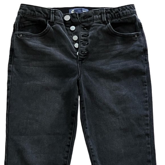 Democracy "Ab"solution Jeans Gray Cropped Raw Hem Straight Leg Women’s 8 - Picture 6 of 8